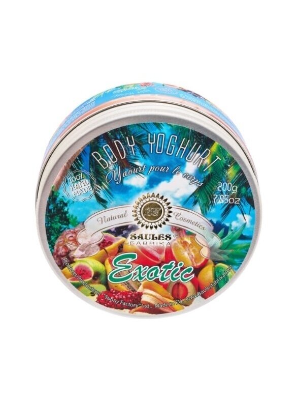 Drėkinamasis kūno jogurtas EXOTIC Saules Fabrika, 200 g 1 Drėkinamasis kūno jogurtas EXOTIC Saules Fabrika, 200 g 1