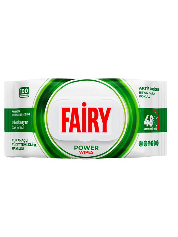 Drėgnos servetėlės Fairy Power, 100vnt Drėgnos servetėlės Fairy Power, 100vnt
