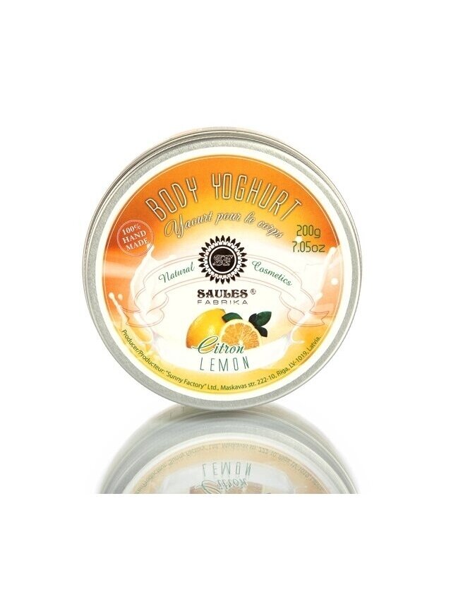Drėkinamasis kūno jogurtas LEMON Saules Fabrika, 200 g 1 Drėkinamasis kūno jogurtas LEMON Saules Fabrika, 200 g 1