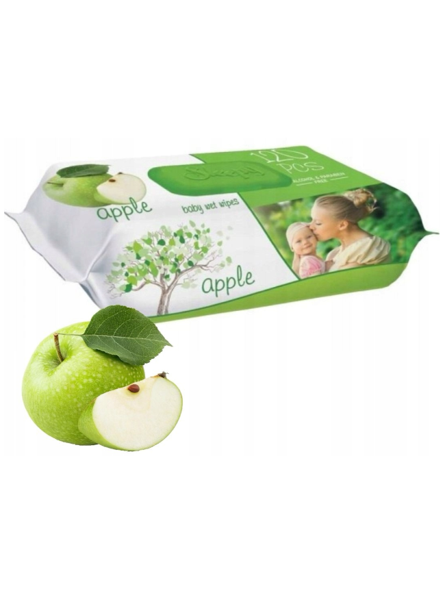 Drėgnos servetėlės Sleepy Apple, 120 vnt. Drėgnos servetėlės Sleepy Apple, 120 vnt.
