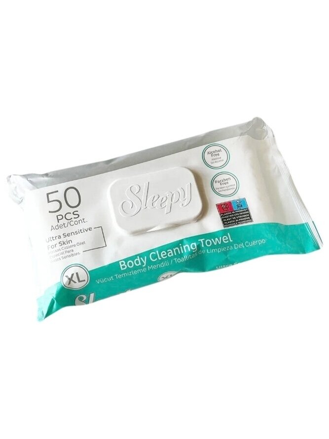 Drėgnos servetėlės kūnui Sleepy Ultra sensitive XL 50 vnt. 1 Drėgnos servetėlės kūnui Sleepy Ultra sensitive XL 50 vnt. 1