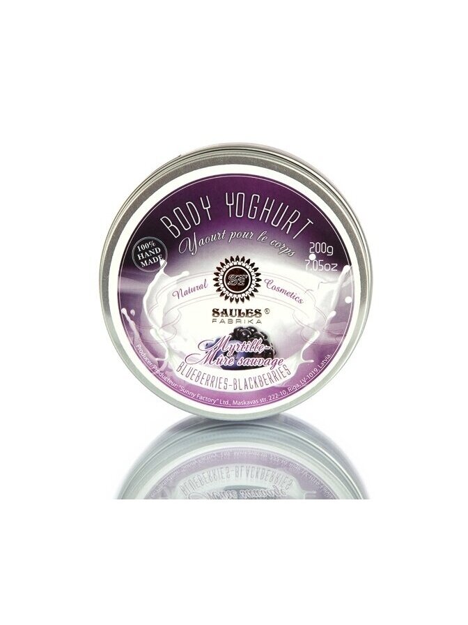 Drėkinamasis kūno jogurtas BLUEBERRIES-BLACKBERRIES Saules Fabrika 200 g 1 Drėkinamasis kūno jogurtas BLUEBERRIES-BLACKBERRIES Saules Fabrika 200 g 1