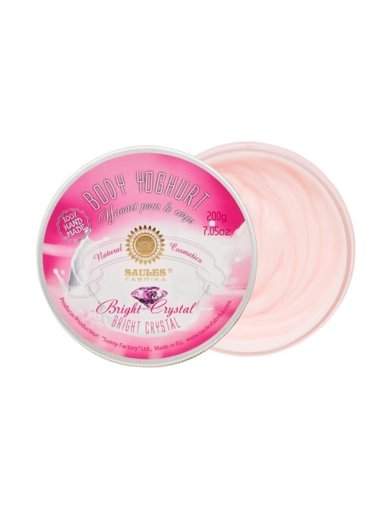 Drėkinamasis kūno jogurtas BRIGHT CRYSTAL Saules Fabrika 200 g Drėkinamasis kūno jogurtas BRIGHT CRYSTAL Saules Fabrika 200 g