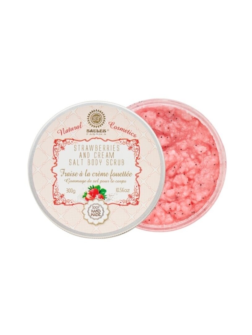 Druskos šveitiklis kūnui STRAWBERRIES AND CREAM, 300 g