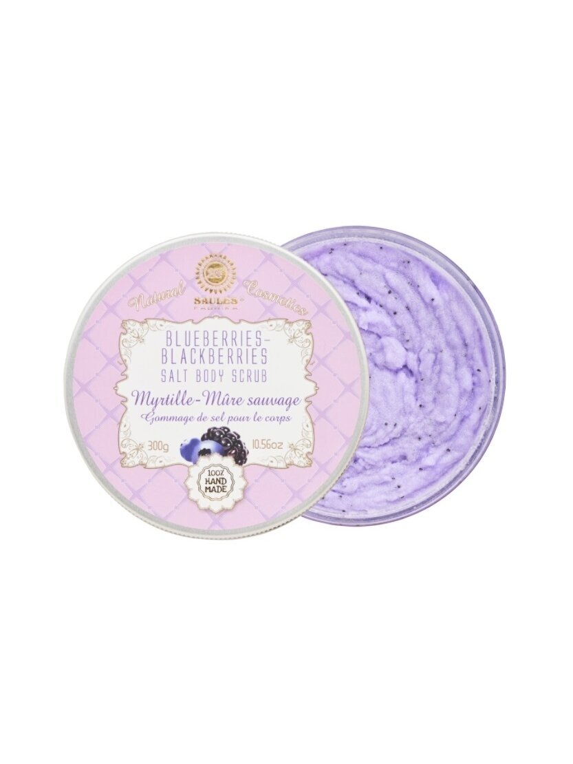 Druskos šveitiklis kūnui BLUEBERRIES-BLACKBERRIES, 300 g Druskos šveitiklis kūnui BLUEBERRIES-BLACKBERRIES, 300 g