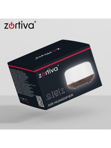 Kvapų difuzorius – LED drėkintuvas su nuotolinio valdymo pultu „Zortiva“