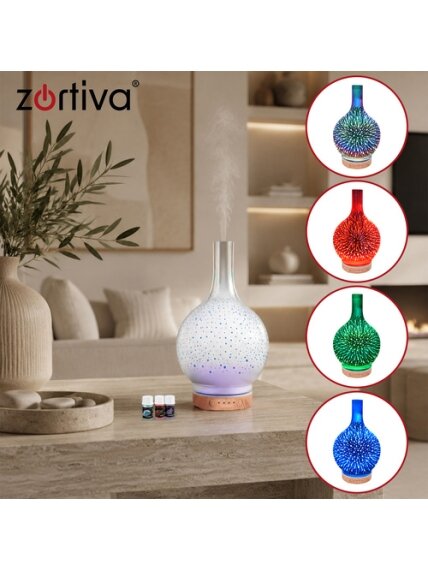 Kvapų difuzorius-drėkintuvas, 200 ml, „Zortiva“ 5 Kvapų difuzorius-drėkintuvas, 200 ml, „Zortiva“ 5