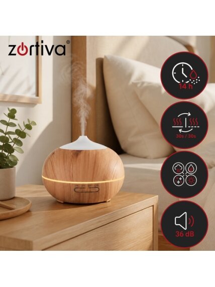 Kvapų difuzorius – drėkintuvas, 400 ml, „Zortiva“ 3 Kvapų difuzorius – drėkintuvas, 400 ml, „Zortiva“ 3