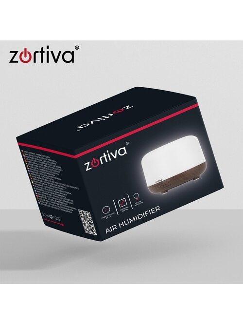 Kvapų difuzorius – LED drėkintuvas su nuotolinio valdymo pultu „Zortiva“ 1