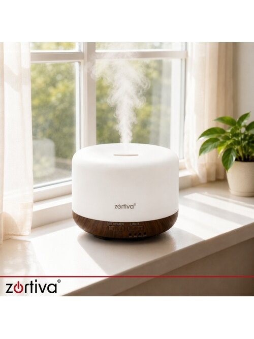 Kvapų difuzorius – LED drėkintuvas su nuotolinio valdymo pultu „Zortiva“ 19