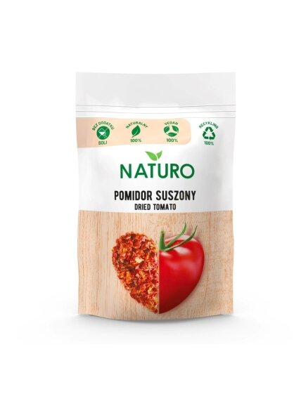 Džiovinti smulkinti pomidorai Naturo, 30g Džiovinti smulkinti pomidorai Naturo, 30g