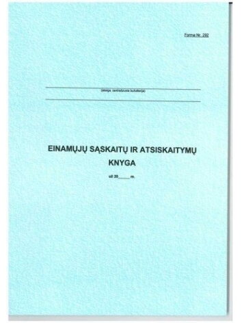 Einamų sąskaitų ir atsiskaitymų knyga 292, A4 (48) 0720-060 Einamų sąskaitų ir atsiskaitymų knyga 292, A4 (48) 0720-060