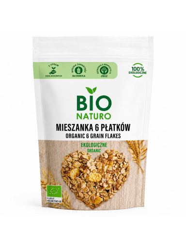 Ekologiškas 6 dribsnių mišinys BIO Naturo, 300 g