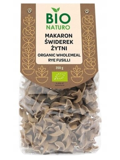 Ekologiški ruginiai spiraliniai makaronai BIO Naturo, 350g