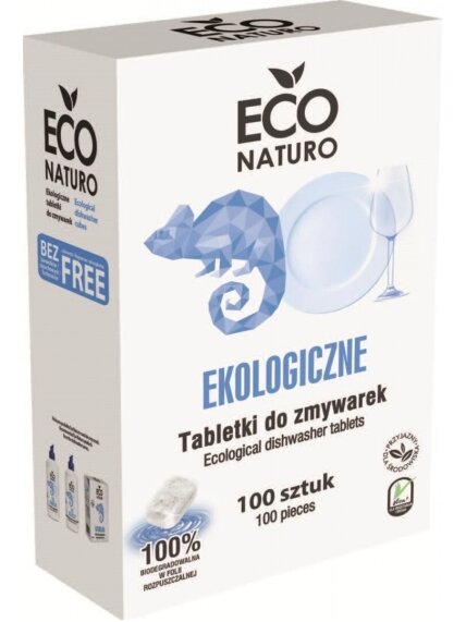 Ekologiškos indaplovių tabletės EcoNaturo, 100 vnt. Ekologiškos indaplovių tabletės EcoNaturo, 100 vnt.