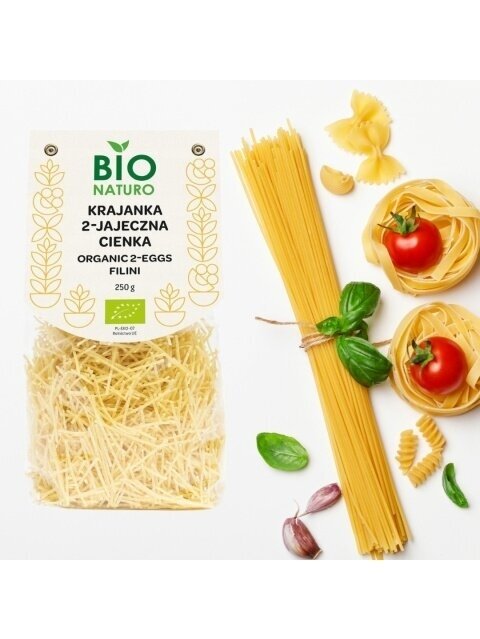 Ekologiški ploni makaronai su kiaušiniais BIO Naturo, 250 g 1