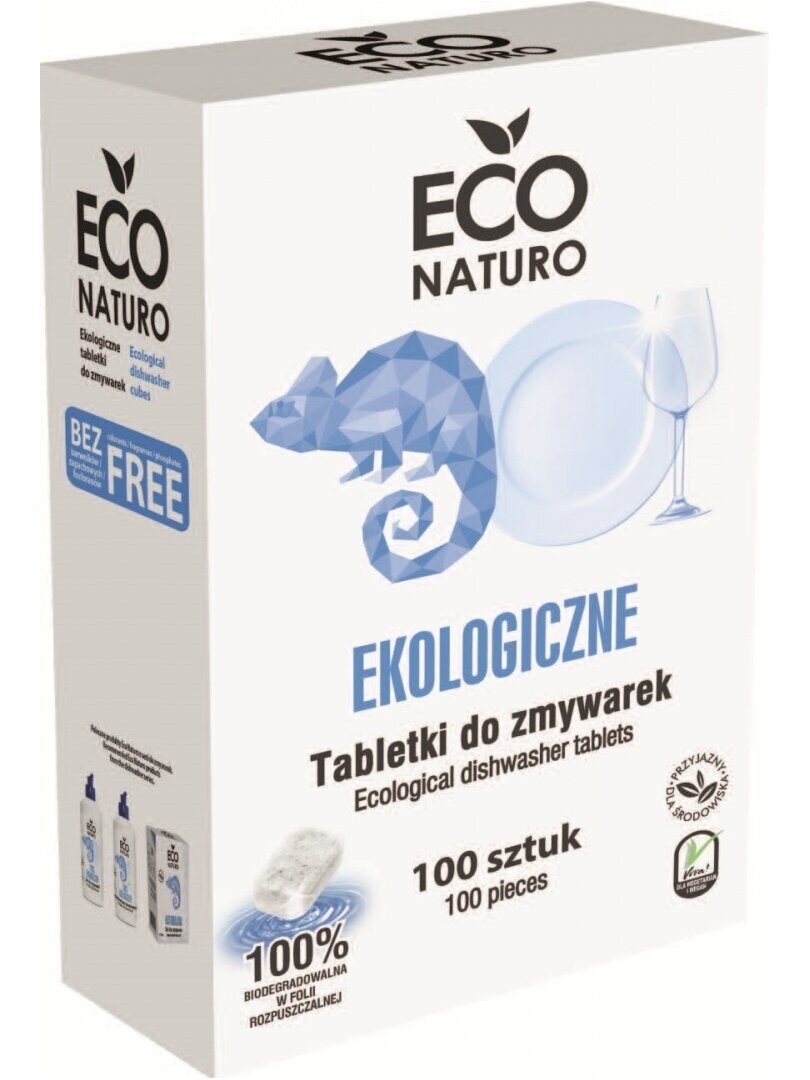 Ekologiškos indaplovių tabletės EcoNaturo, 100 vnt. Ekologiškos indaplovių tabletės EcoNaturo, 100 vnt.