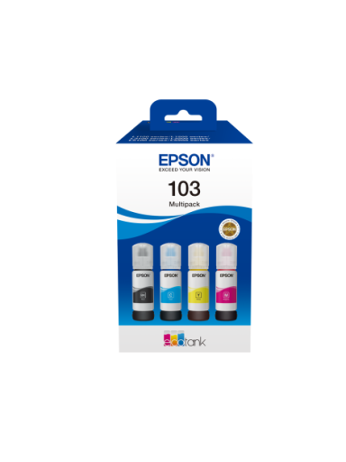 Epson 103 EcoTank (C13T00S64A) kasetė rašaliniams spausdintuvams, CMYK, Komplektas 4 spalvų