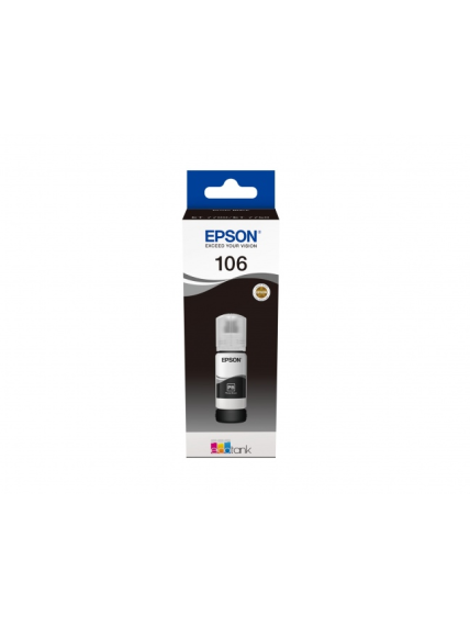 Epson 106 EcoTank (C13T00R140) Rašalo papildymo buteliukas, Foto Juoda Epson 106 EcoTank (C13T00R140) Rašalo papildymo buteliukas, Foto Juoda