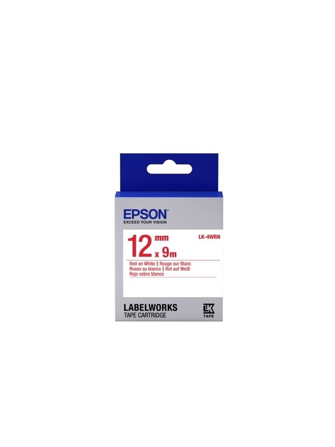 Epson LK-4WRN (C53S654011) Label Cartridge Standard, Red on White 12mm (9m) Epson LK-4WRN (C53S654011) Label Cartridge Standard, Red on White 12mm (9m)