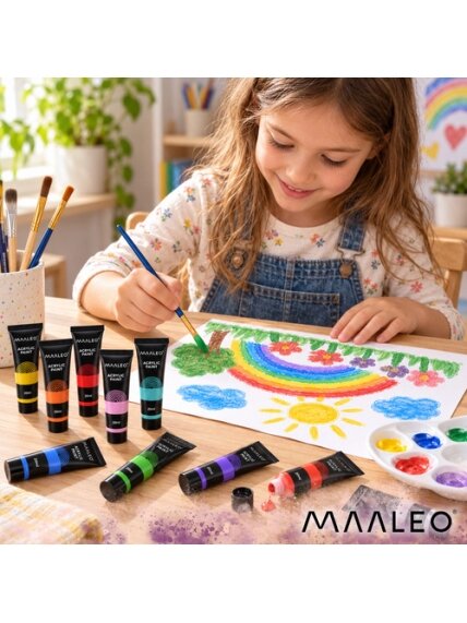 Akriliniai dažai, 20 ml – 36 vnt. „Maaleo“ 13 Akriliniai dažai, 20 ml – 36 vnt. „Maaleo“ 13
