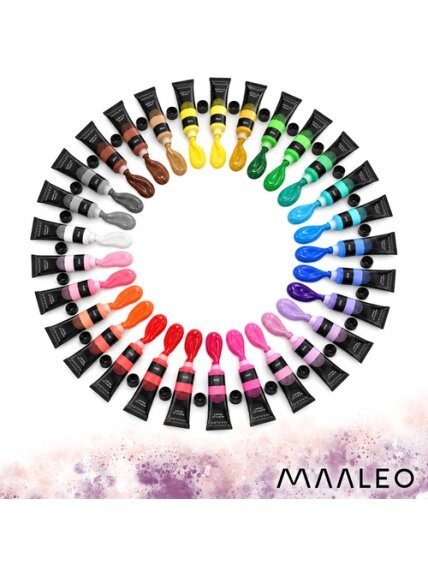 Akriliniai dažai, 20 ml – 36 vnt. „Maaleo“ 9 Akriliniai dažai, 20 ml – 36 vnt. „Maaleo“ 9
