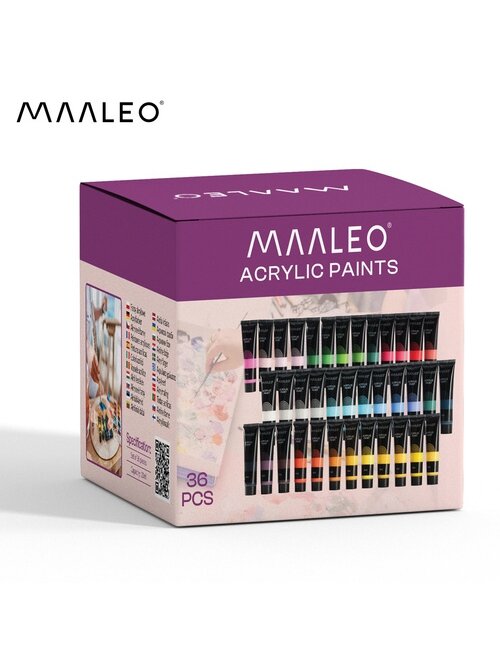 Akriliniai dažai, 20 ml – 36 vnt. „Maaleo“ 1