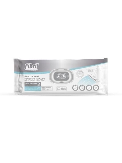 Fibril Easy Mop drėgnos servetėlės grindų valymui, 40 vnt. Fibril Easy Mop drėgnos servetėlės grindų valymui, 40 vnt.