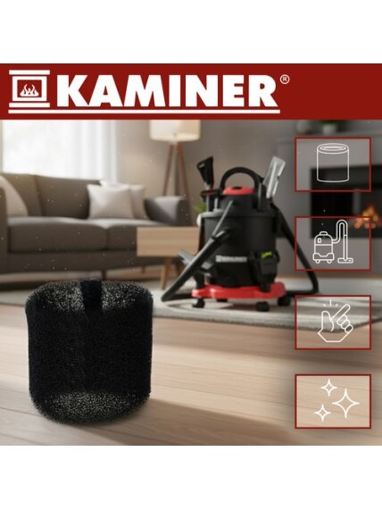 Kempininis filtras dulkių siurbliui 23918 Kaminer 26747 8 Kempininis filtras dulkių siurbliui 23918 Kaminer 26747 8