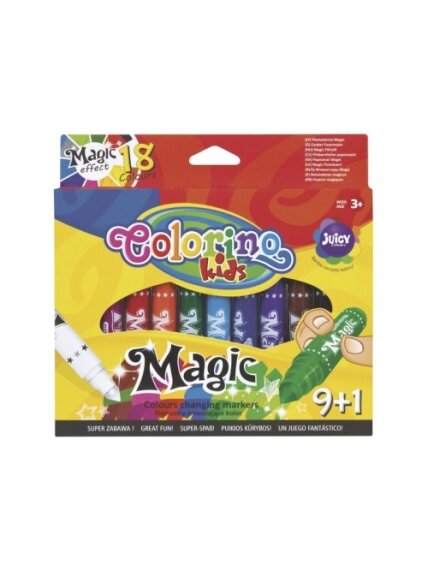 Flomasteriai Colorino Kids Magic keičiantys spalvas, 9+1 spalvų Flomasteriai Colorino Kids Magic keičiantys spalvas, 9+1 spalvų