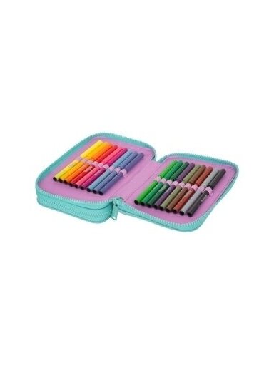 Forminis dviejų skyrių penalas su priedais CoolPack Jumper 2 Happy donuts