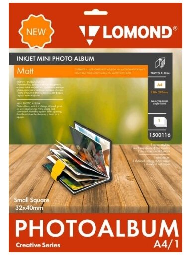 Fotoalbumas Lomond Inkjet Mini Album Small Square Matinis knygos formos 32x40mm (mažas)