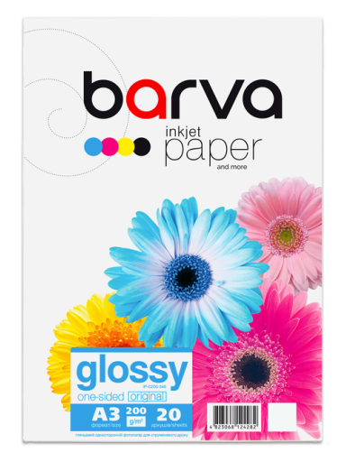 Fotopopierius Barva (IP-C200-346) Blizgus, 200 g/m², A3, 20 lapų