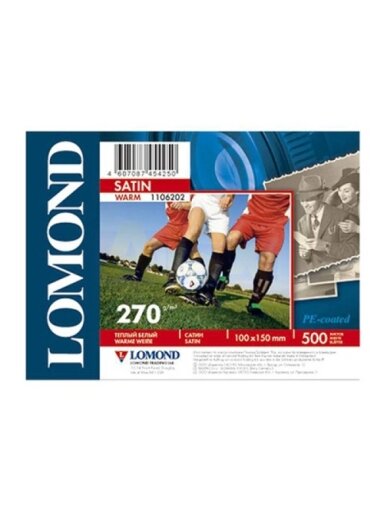 Fotopopierius Lomond Premium Photo Paper Satininis 270 g/m2 10x15, 500 lapų, Warm