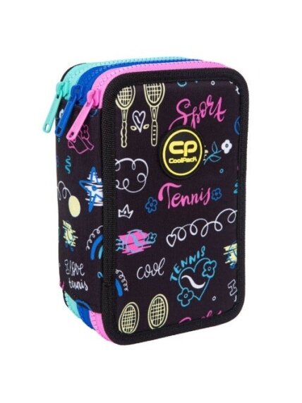 Forminis trijų skyrių penalas su priedais CoolPack Jumper 3 TENNIS STAR Forminis trijų skyrių penalas su priedais CoolPack Jumper 3 TENNIS STAR