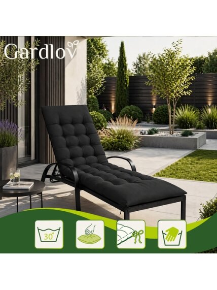 Gardlov juoda dygsniuota sodo gulto pagalvėlė 3