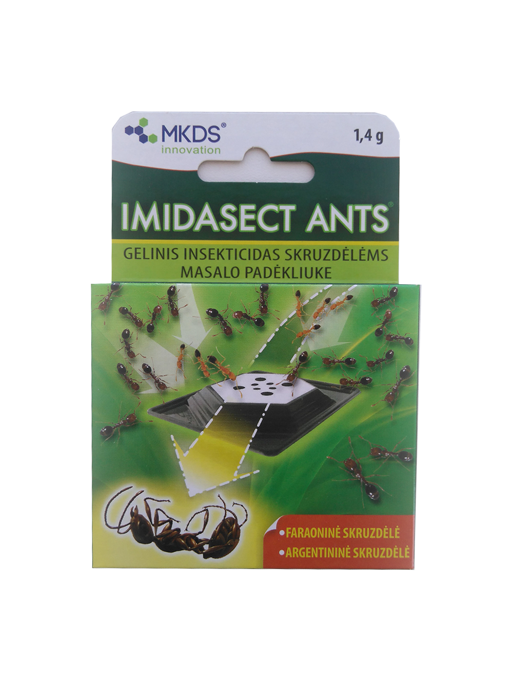 Gelinis insekticidas masalo padėkliuke skruzdėlėms naikinti Imidasect Ants, 1,4 g Gelinis insekticidas masalo padėkliuke skruzdėlėms naikinti Imidasect Ants, 1,4 g