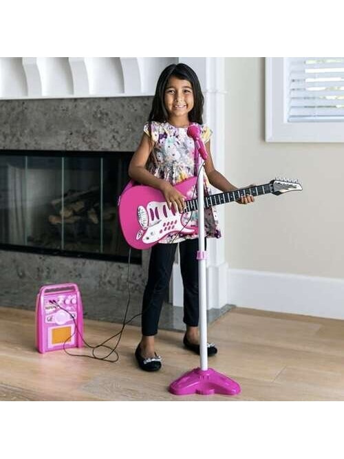 Gitara + mikrofonas + stiprintuvas rose 22407 6 Gitara + mikrofonas + stiprintuvas rose 22407 6