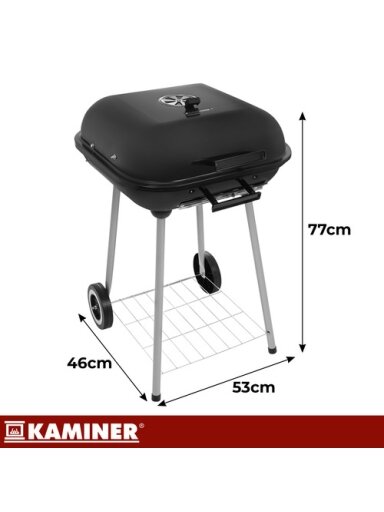 Sodo grilis su dangčiu 53x77x46cm Kaminer Sodo grilis su dangčiu 53x77x46cm Kaminer