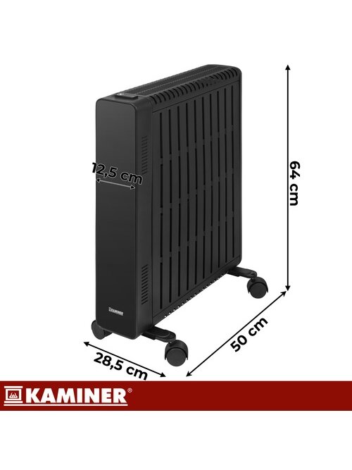 Elektrinis alyvinis radiatorius – juodas „Kaminer Arvell“ 2 Elektrinis alyvinis radiatorius – juodas „Kaminer Arvell“ 2