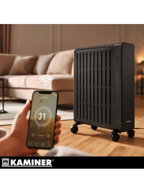 Elektrinis alyvinis radiatorius – juodas „Kaminer Arvell“ 23