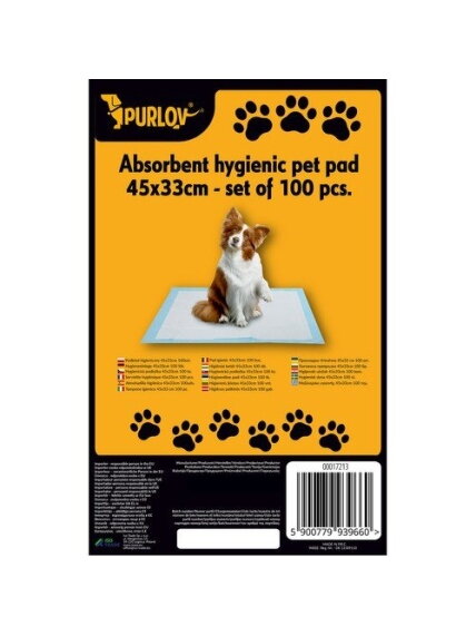 Higieninis sugeriantis įklotas 45x33cm - 100 vnt. + maišeliai 1