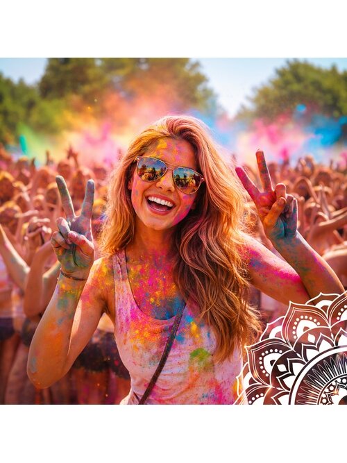 Holi spalvų miltelių rinkinys 10 x 100 g Holi Cow 27334 9