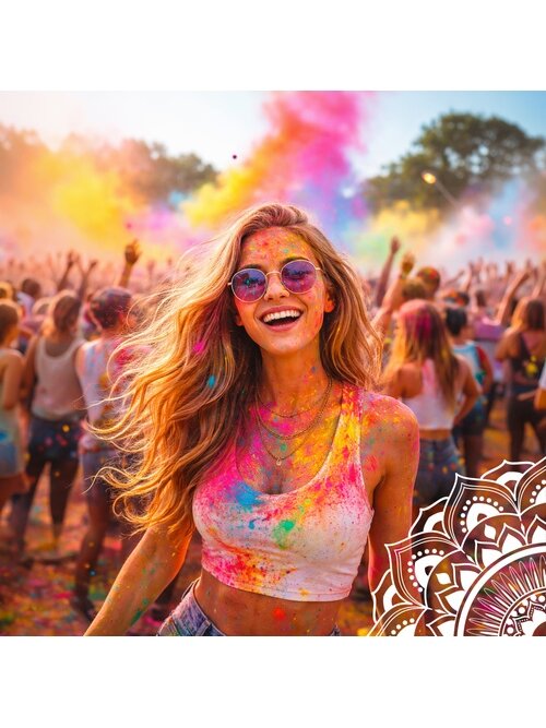 Holi spalvų miltelių rinkinys 6x100g Holi Cow 27335 8