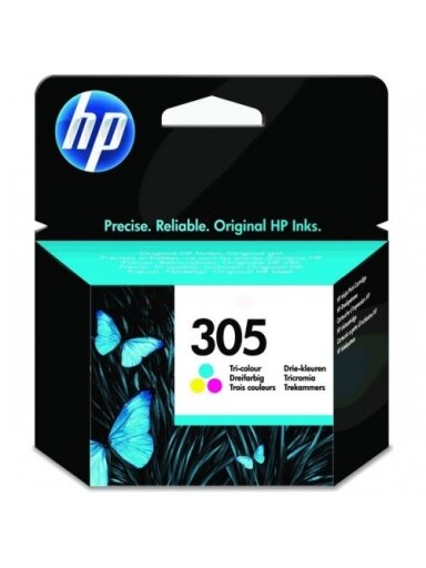 HP No.305 kasečių rinkinys (3YM60AE), žydra, purpurinė, geltona kasetė