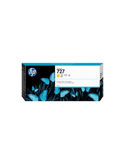HP 727 (F9J78A) Rašalinė kasetė, Geltona HP 727 (F9J78A) Rašalinė kasetė, Geltona