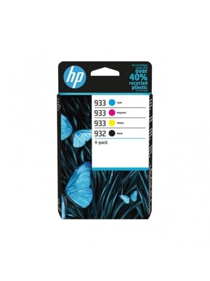 HP 932/933 (6ZC71AE), juoda, žydra, purpurinė, geltona kasetė HP 932/933 (6ZC71AE), juoda, žydra, purpurinė, geltona kasetė