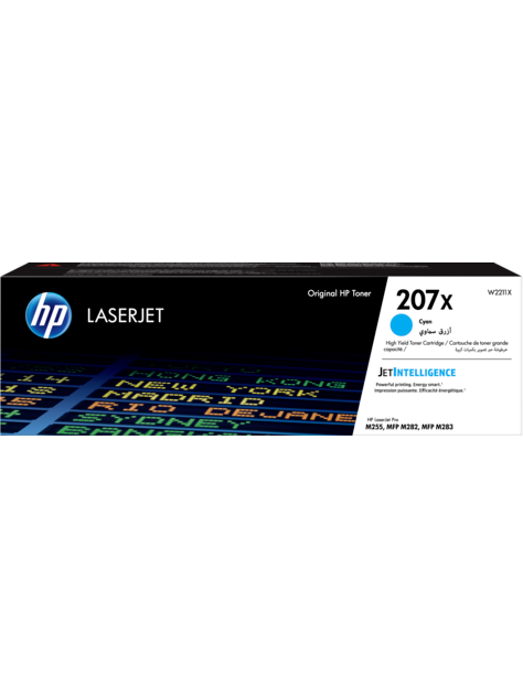 HP 207X (W2211X) Lazerinė kasetė, Žydra HP 207X (W2211X) Lazerinė kasetė, Žydra