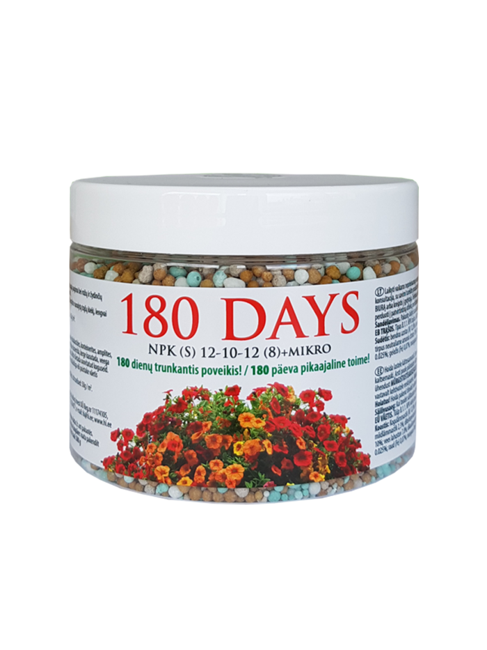 Ilgo poveikio trąšos žydintiems augalams 180 DAYS, 500 g Ilgo poveikio trąšos žydintiems augalams 180 DAYS, 500 g