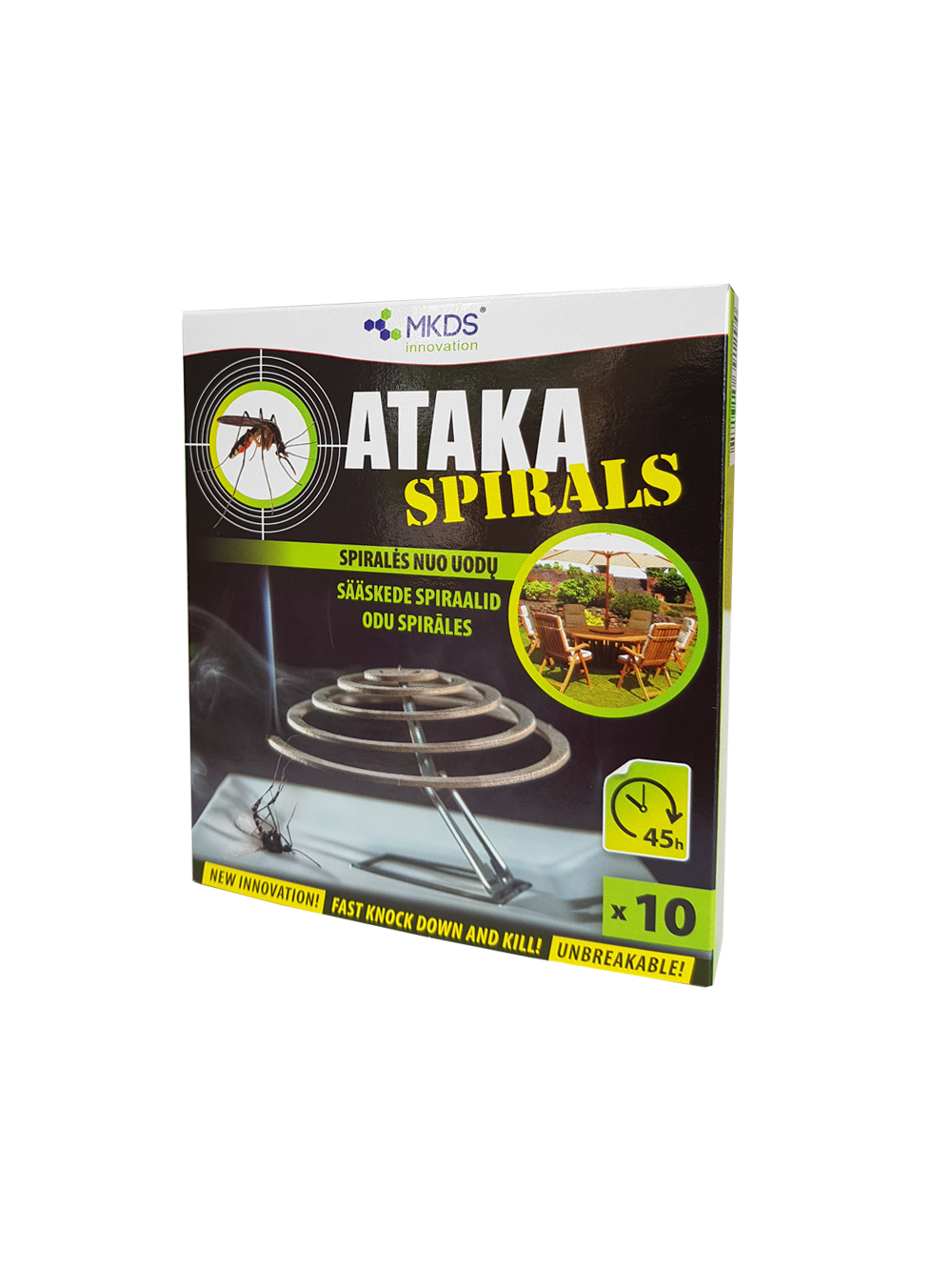 Insekticidas nuo uodų Ataka spirals, 10 vnt Insekticidas nuo uodų Ataka spirals, 10 vnt